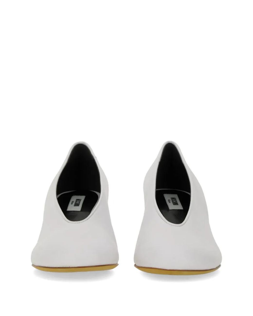 Moschino White Pumps Mit Runder Kappe