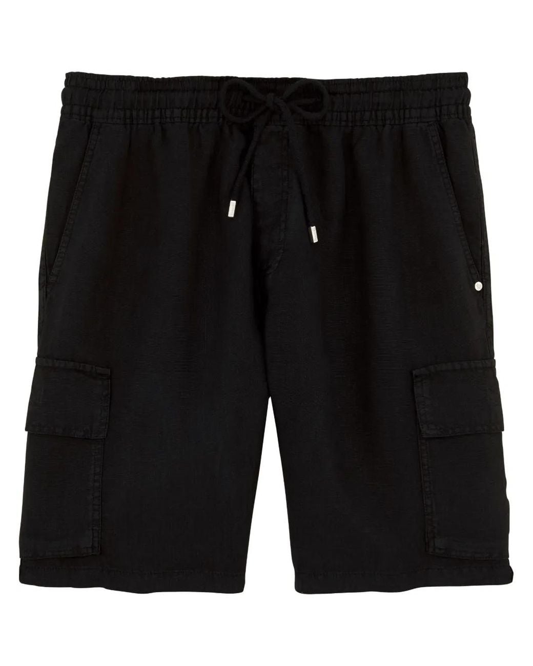 Vilebrequin Black Linen Bermuda Shorts for men