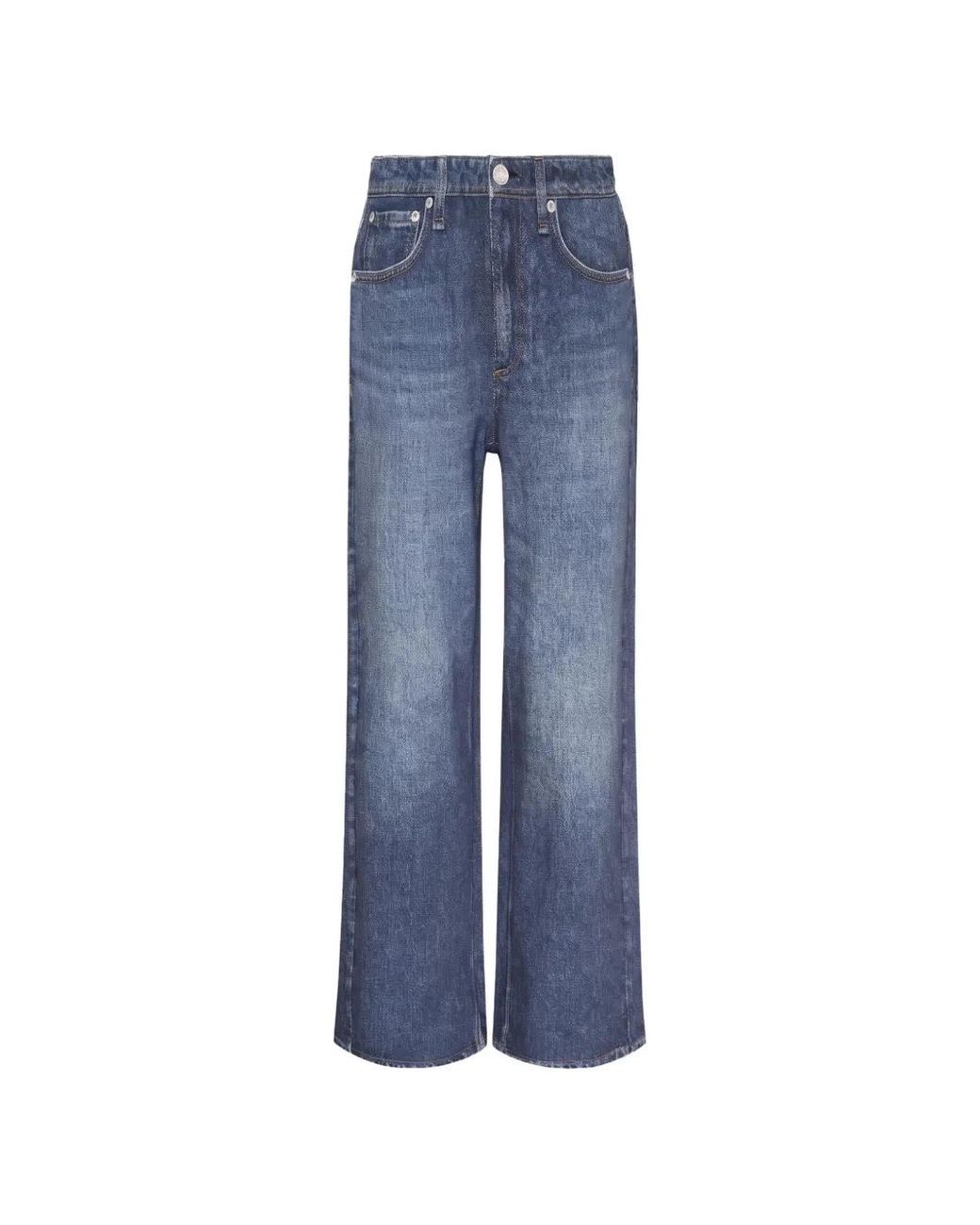 Rag & Bone Blue Miramar Wide-Leg Jeans
