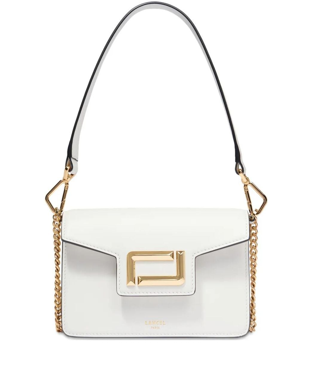 Lancel White Angele Flap Shoulder Bag
