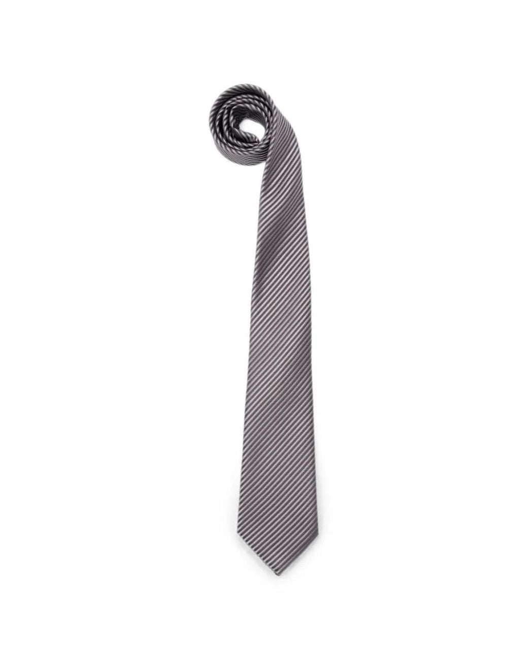 Giorgio Armani White Diagonal-Stripe Silk Tie for men