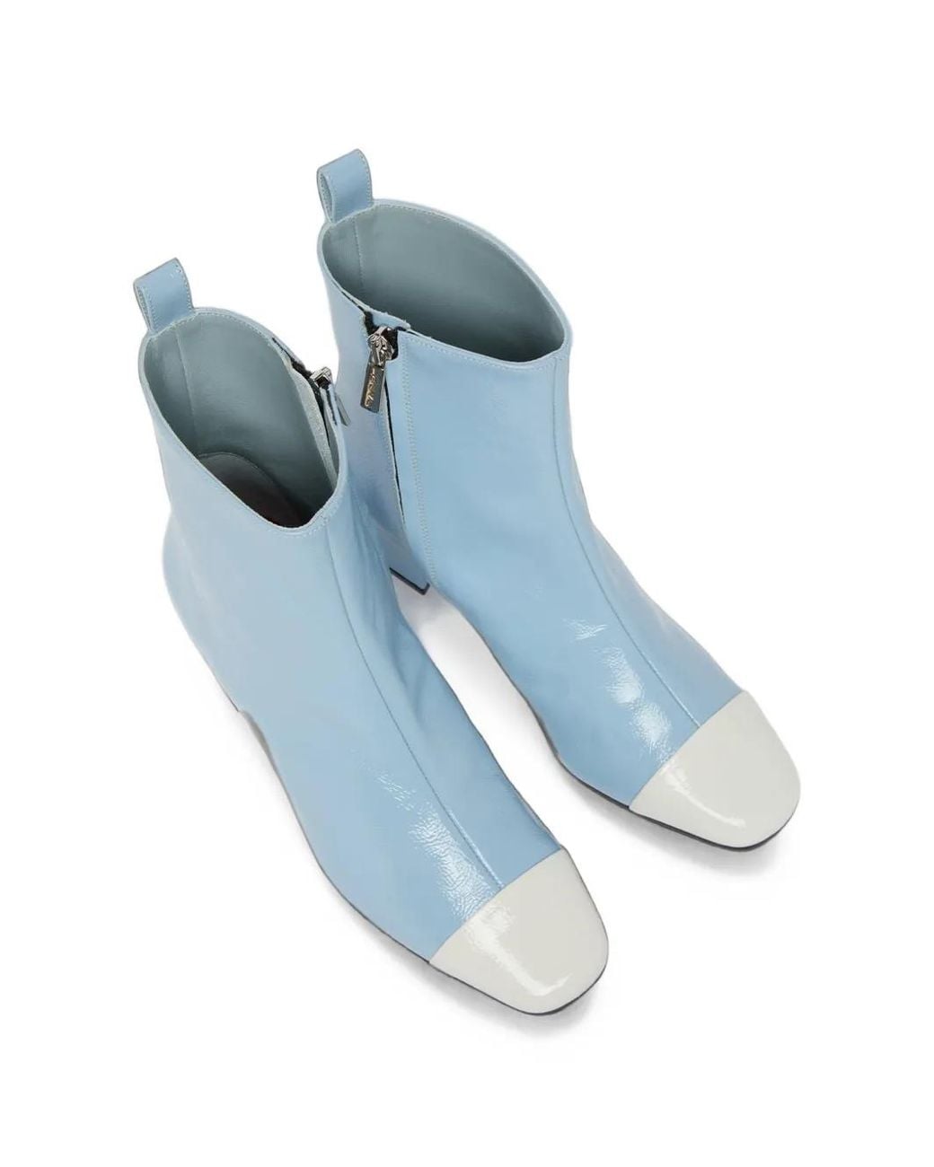 CAREL PARIS Blue Bottines Esther En Cuir Verni