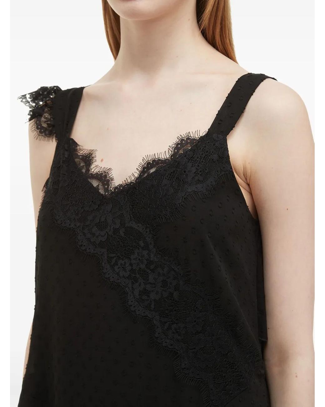 B+ AB Black Asymmetric Lace Dress