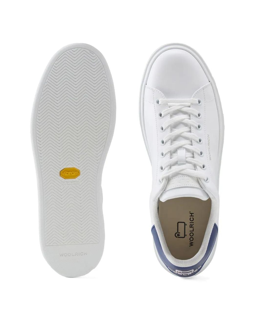 Woolrich White Classic Court Sneakers for men