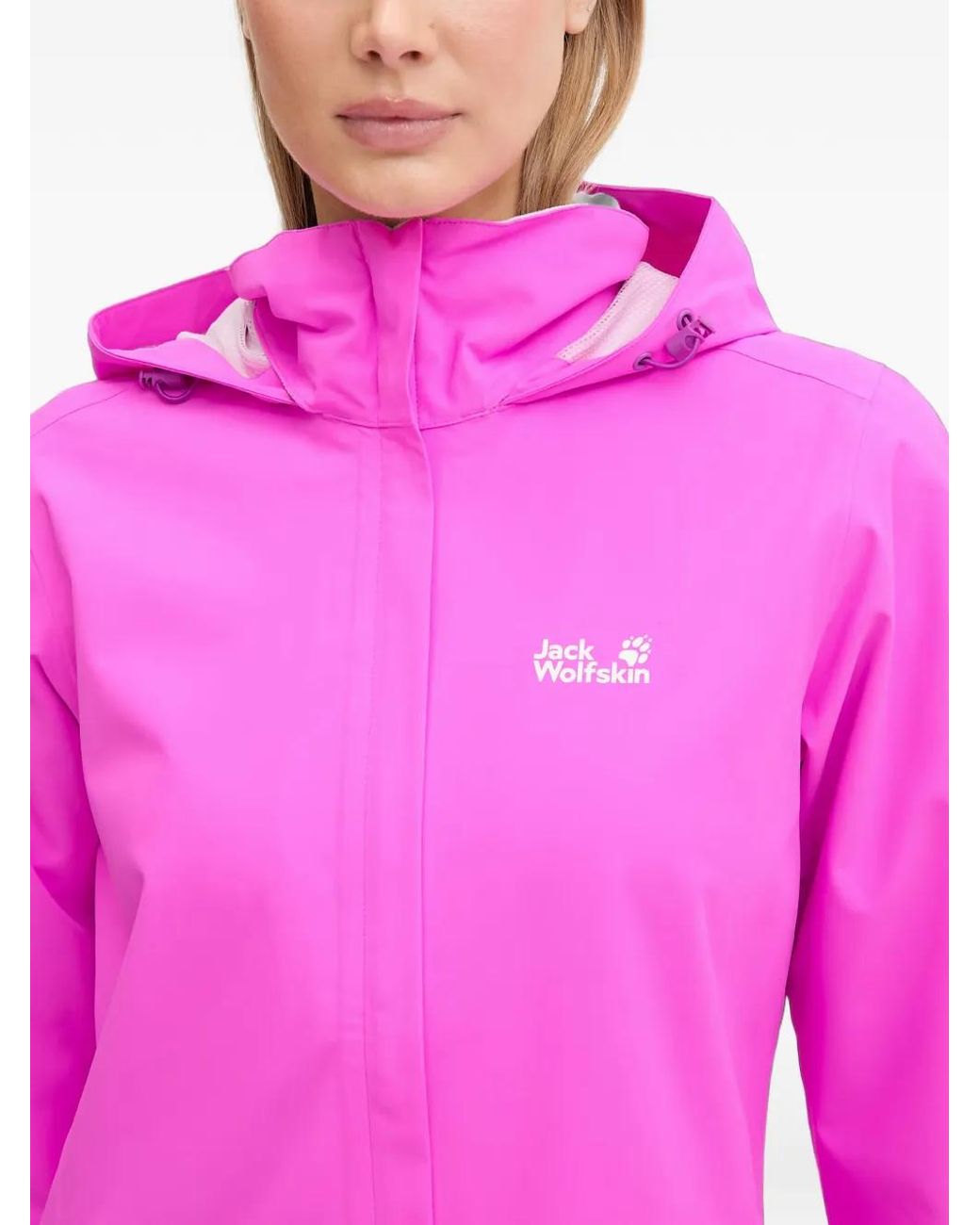 Jack Wolfskin Pink Veste Trailtime À Capuche