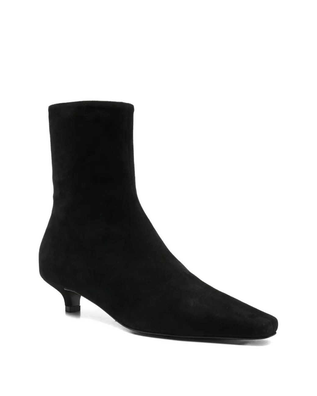 Totême Black Pointed-Toe Ankle Boots