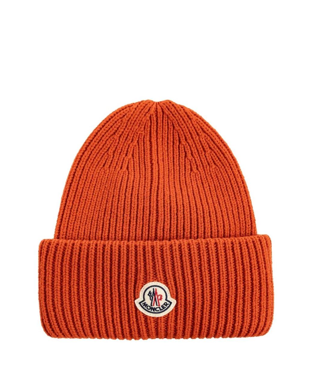 Bonnet Côtelé À Patch Logo Moncler pour homme en coloris Red