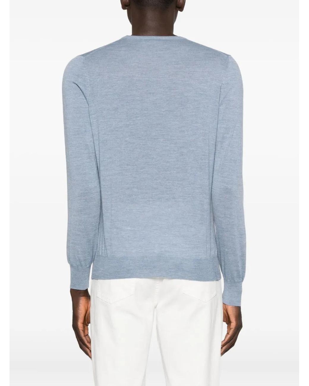 GIUUNO Blue Crew-Neck Sweater for men
