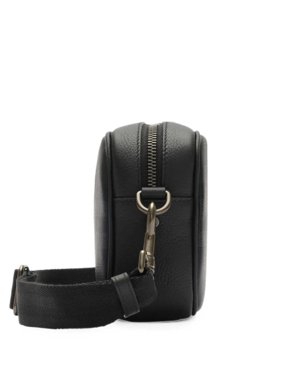 Burberry Black Mini City Check Crossbody Bag for men