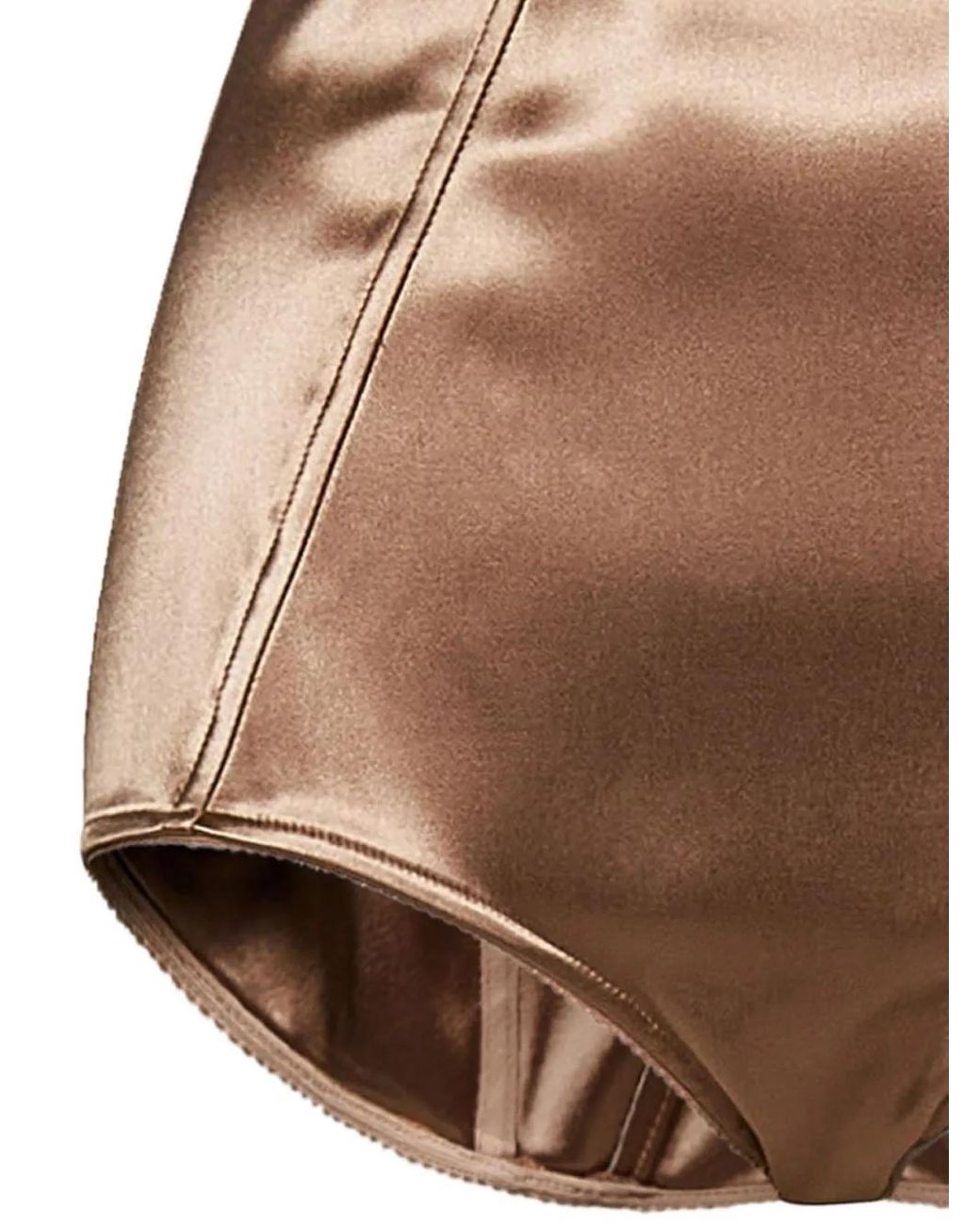 ROOM76 Brown Satin Brief Shorts