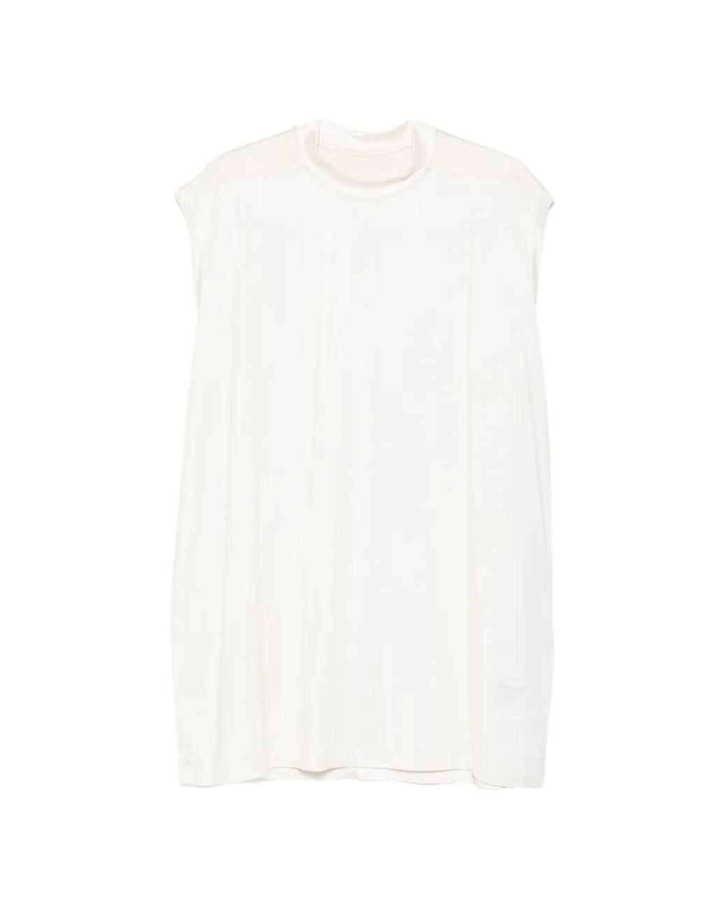 Rick Owens White Crew-Neck T-Shirt for men
