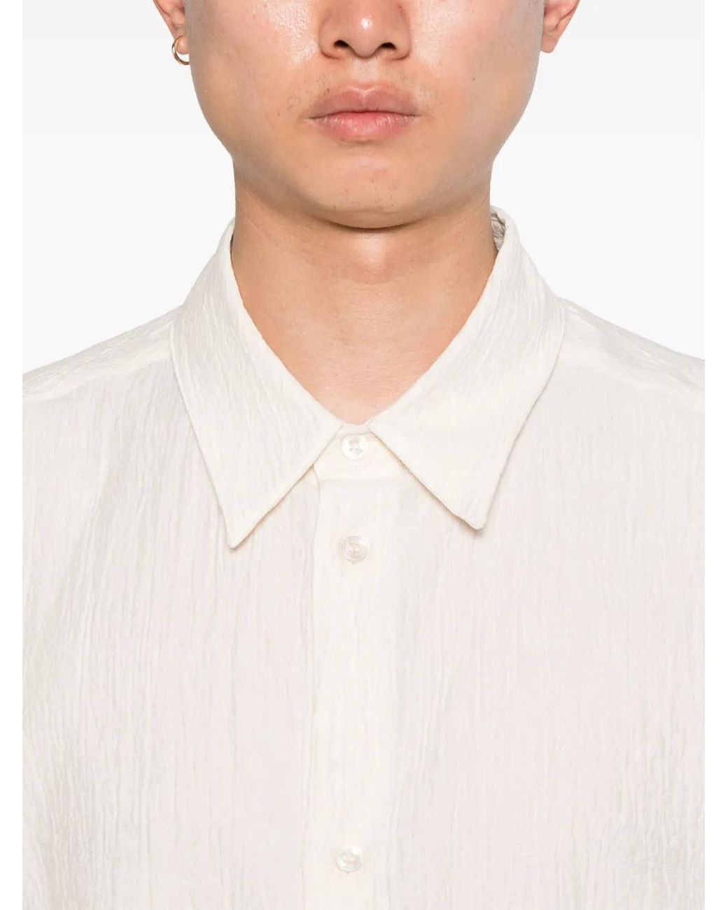 Studio Nicholson White Short-Sleeve Shirt for men