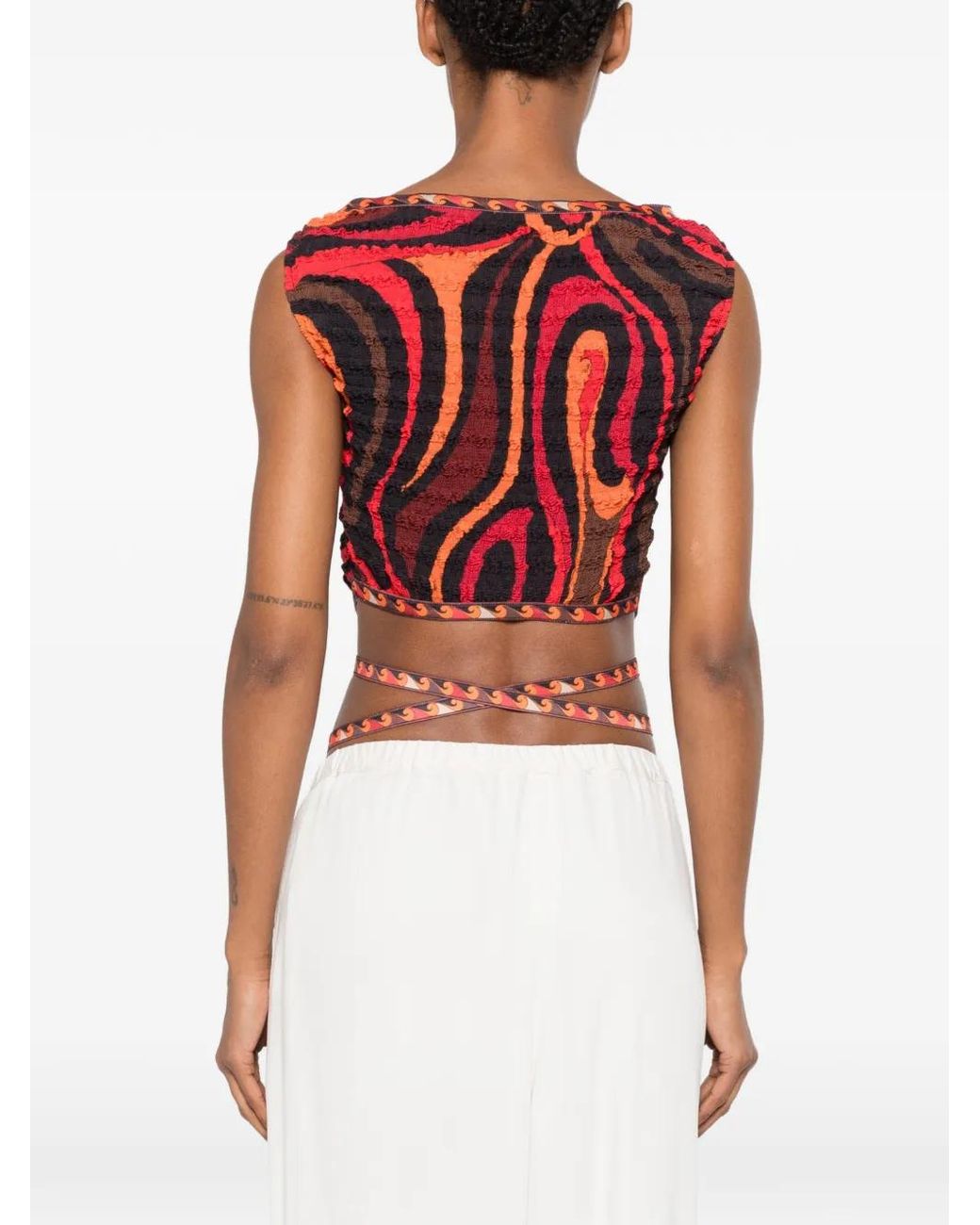 Emilio Pucci Red Sleeveless Tops