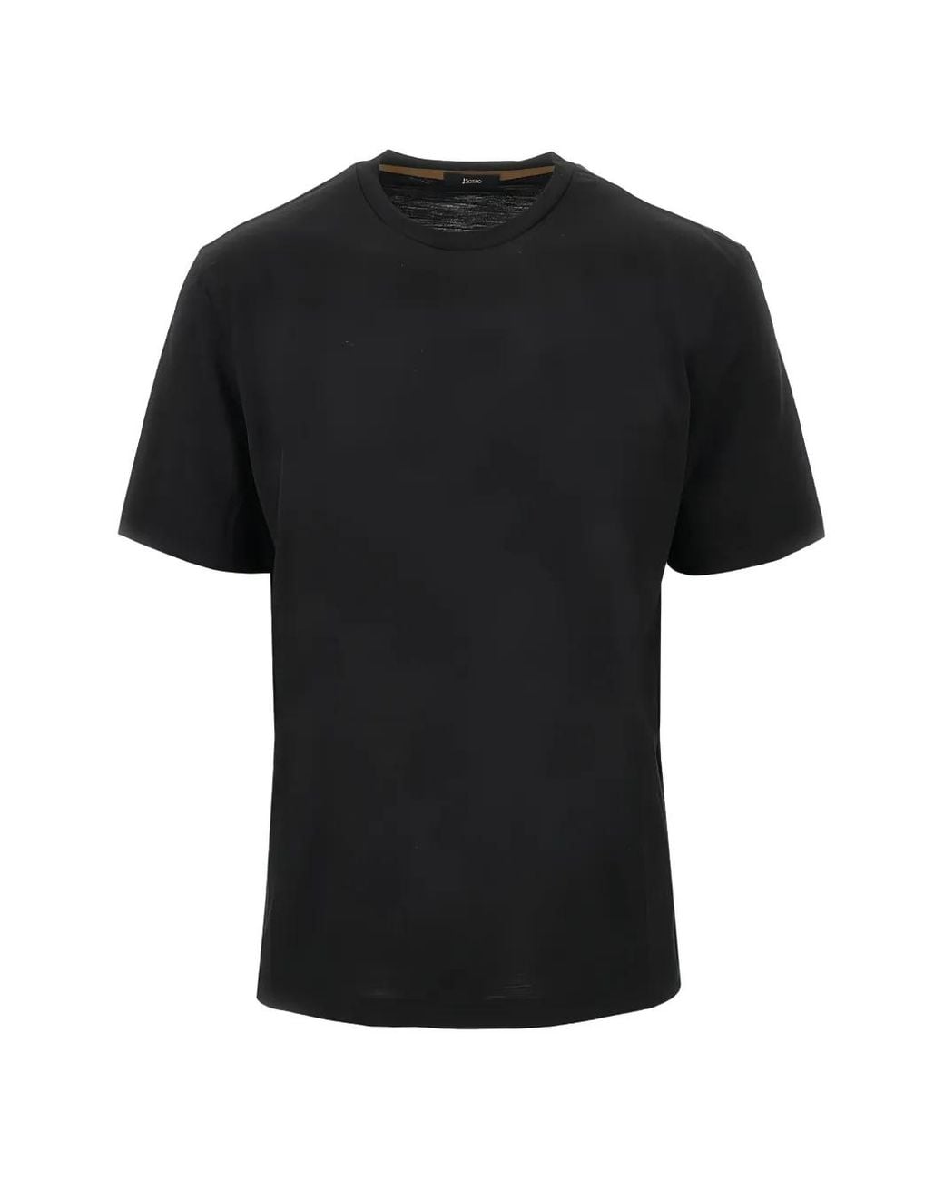 Herno Black T-Shirt En Laine À Col Rond for men