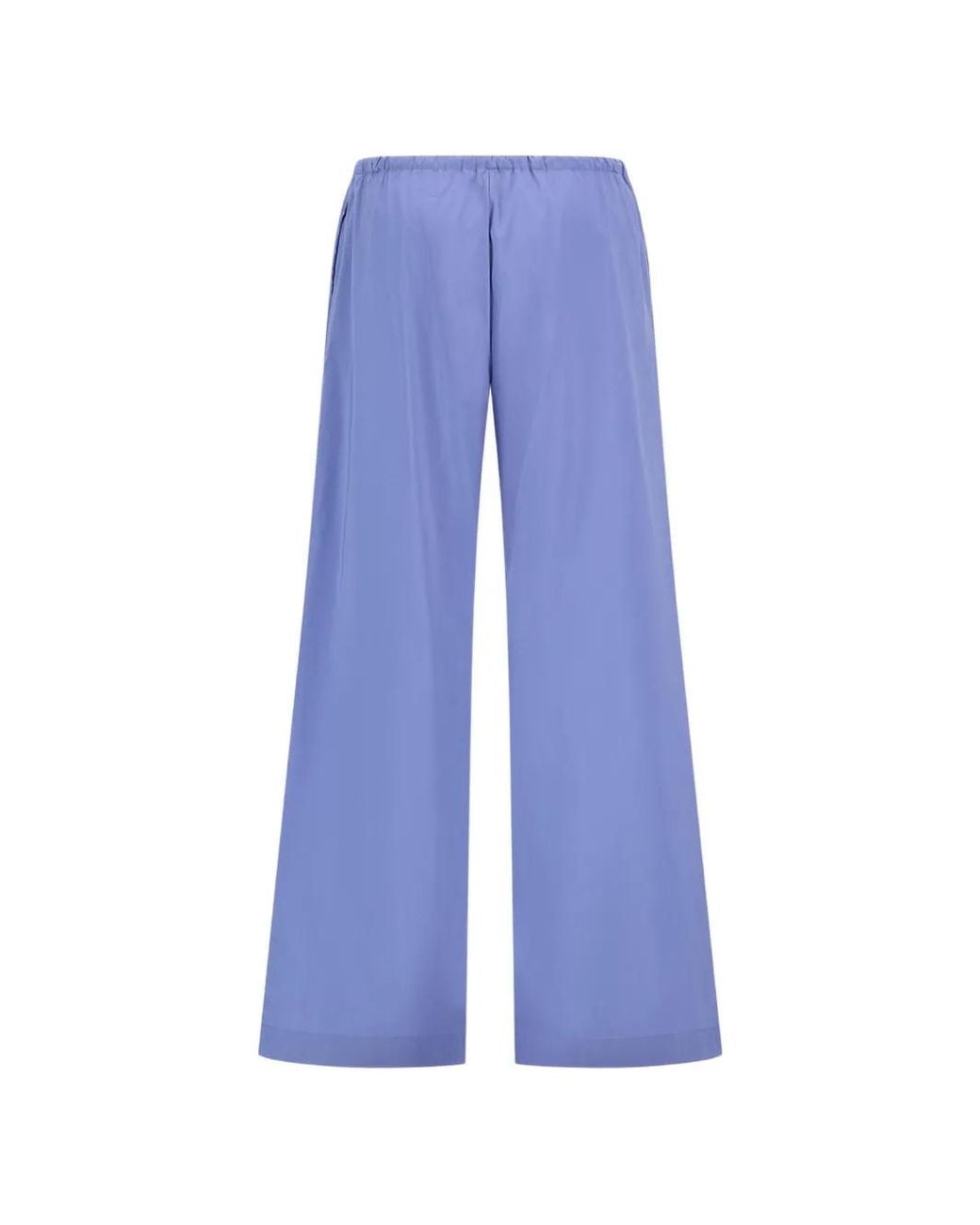 Herno Blue Drawstring-Waist Poplin Trousers