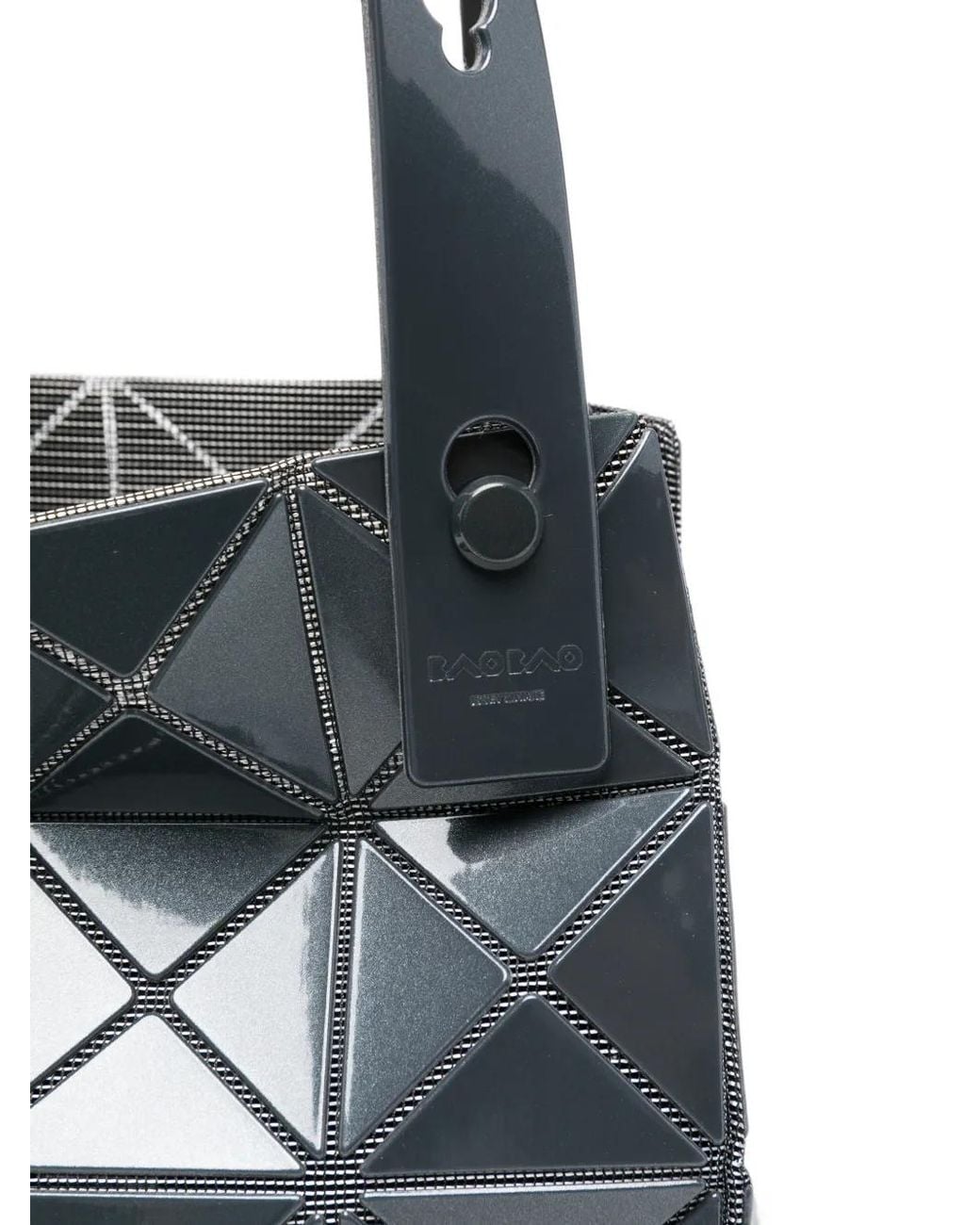Issey Miyake Blue Geometric-Panelled Tote Bag