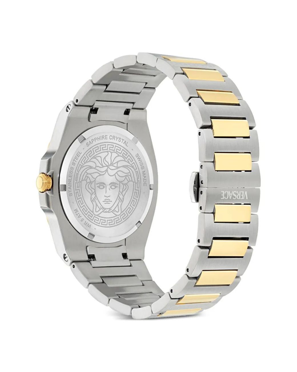 Versace Metallic Antares Greek Key 40Mm for men