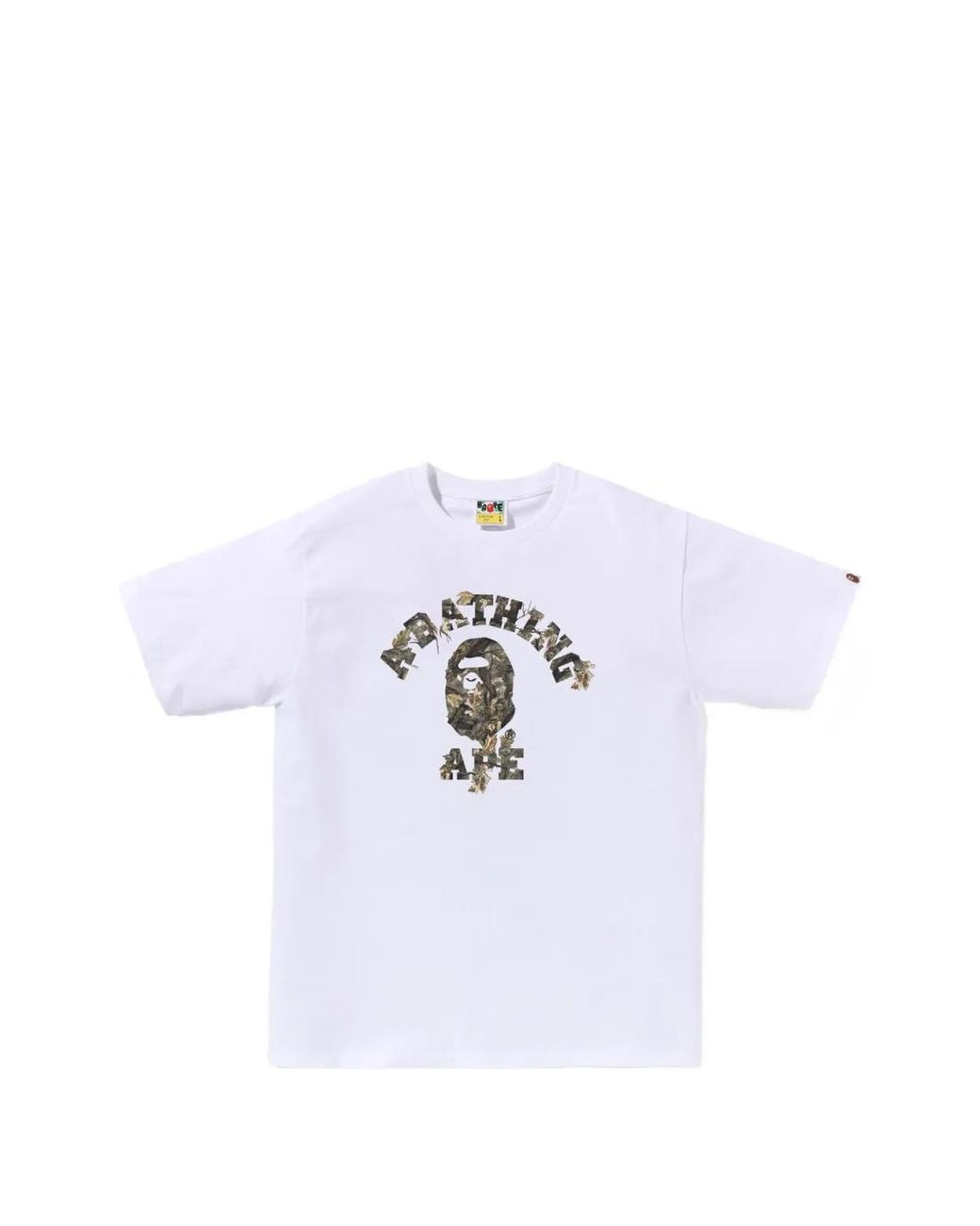 A Bathing Ape White Ape Head Camouflage-Print T-Shirt for men