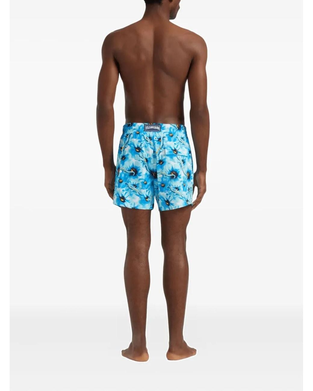 Vilebrequin Blue Geckos-Print Swim Shorts for men