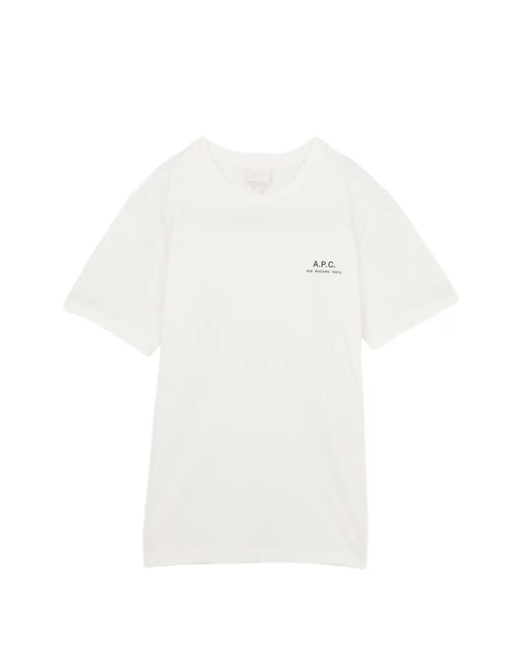 A.P.C. White Rue Madame Logo T-Shirt for men