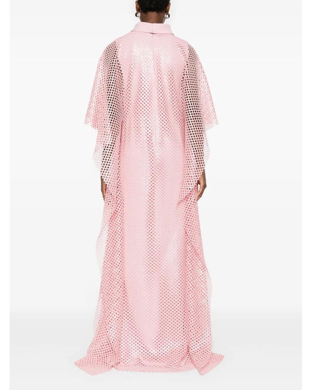 Jean Louis Sabaji Pink Mesh Abaya