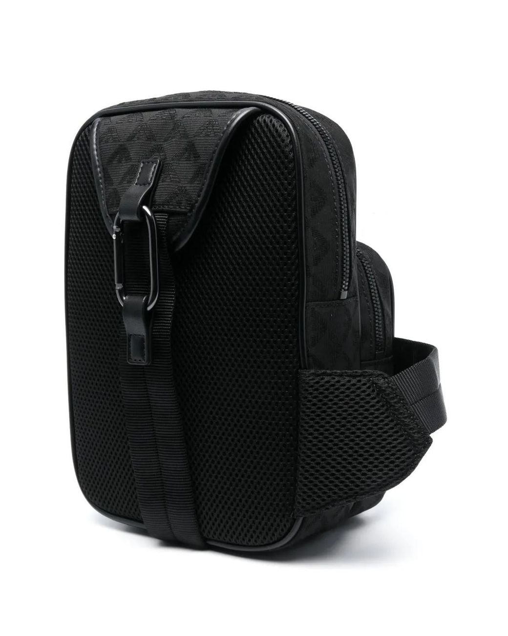 Emporio Armani Black Allover Logo Bodyback for men
