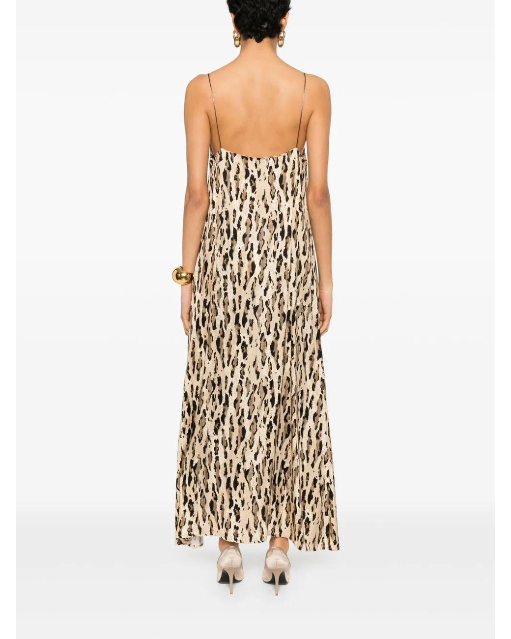 THE NINA STUDIO Natural Animal-Print Top