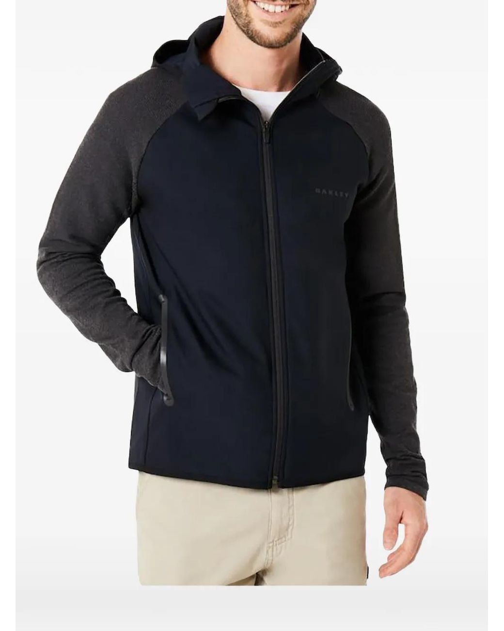 Oakley Blue Knit Zip-Up Hoodie for men