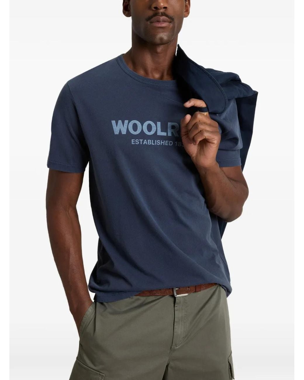 Camiseta Estampada Woolrich de hombre de color Blue