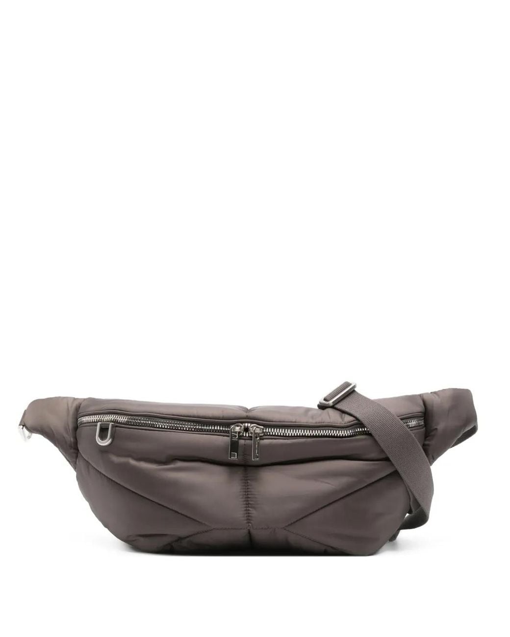 Moncler Gray Large Recycled Nylon Bumbag for men