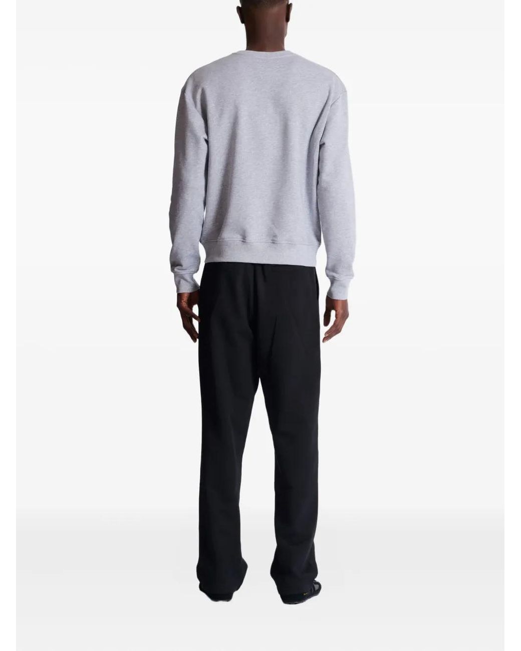 Balmain Gray Printed Sweatshirt for men