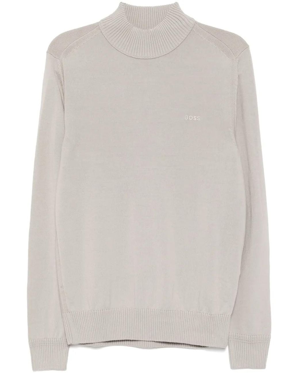 Pull À Logo Brodé Boss pour homme en coloris White