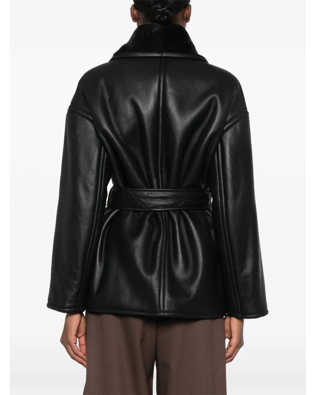 Joseph Black Manu Leather Coat