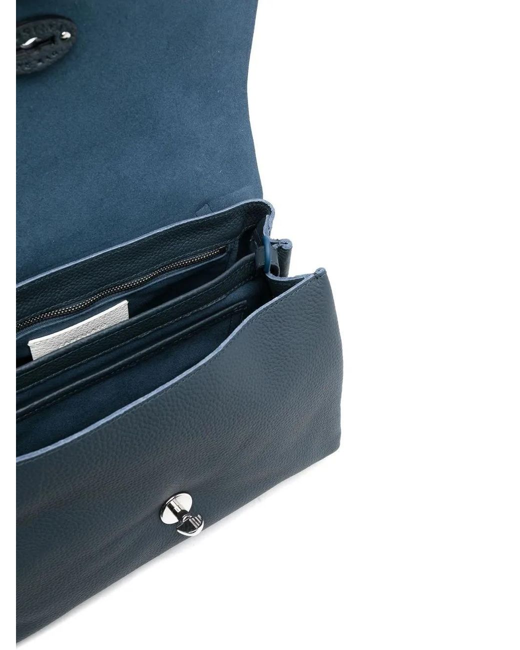 Zanellato Blue Postina Flap Tote Bag