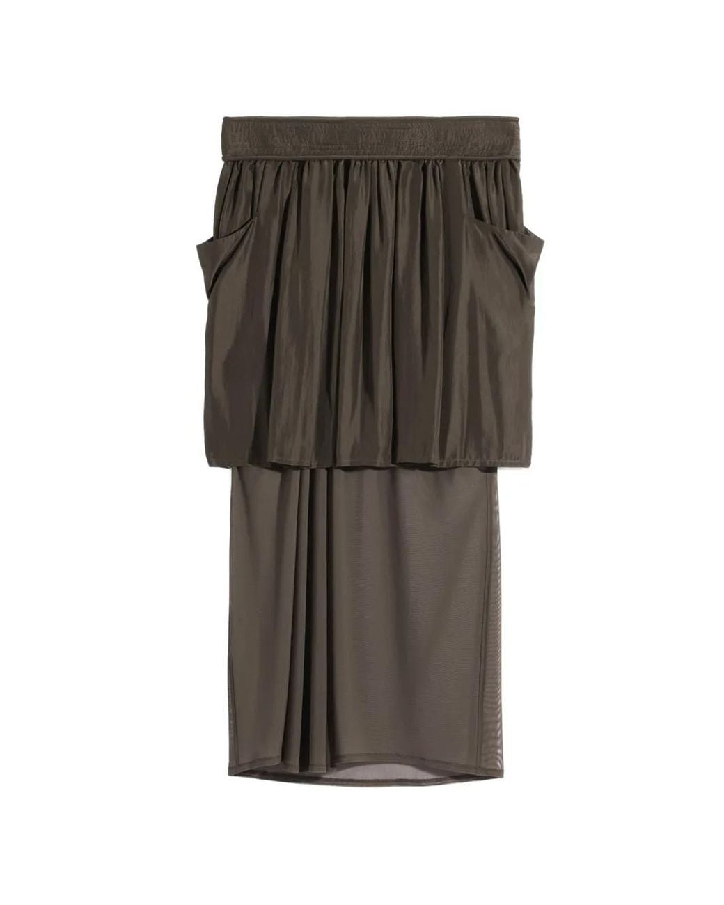 Lemaire Gray Double Layer Skirt