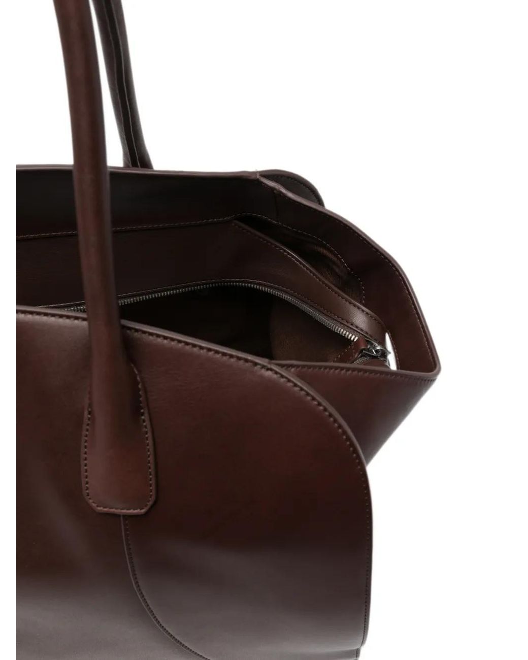 Emporio Armani Brown Logo-Plaque Leather Tote Bag for men