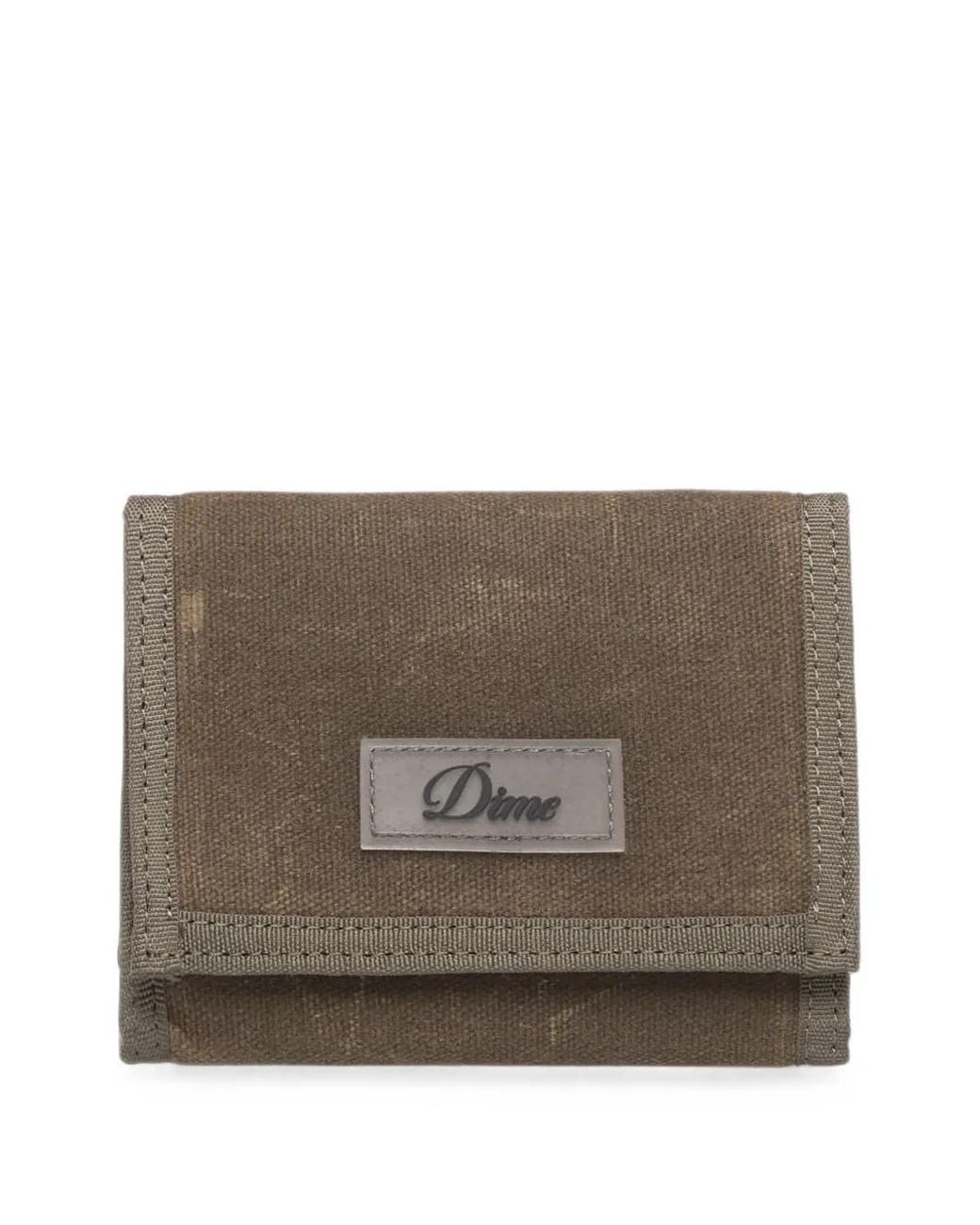 Dime Brown Waxed Touch-Strap Wallet