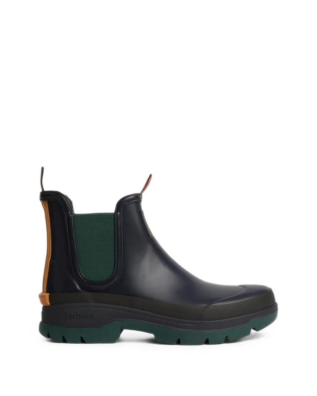 Barbour Black Logo-Patch Classic Chelsea Boots for men