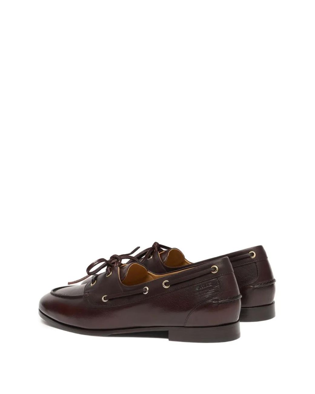Bally Brown Plume Leather Boat Shoes