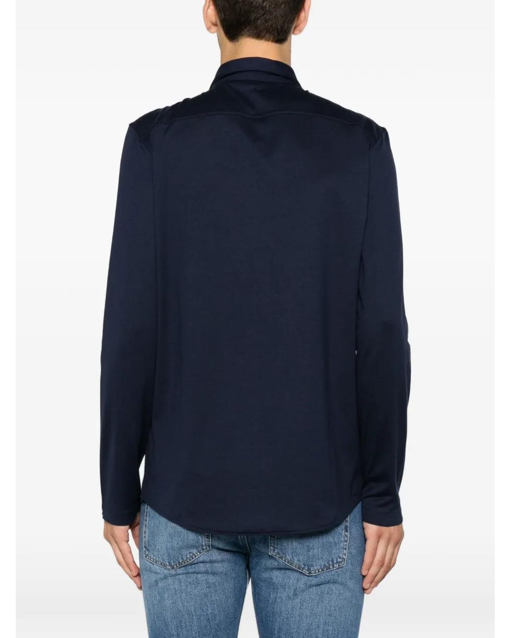 Dondup Blue Long-Sleeve Button-Up Shirt for men