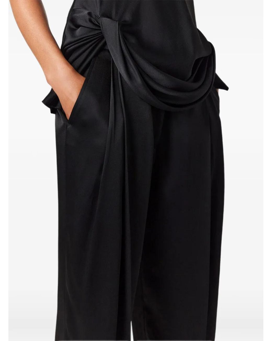 Stella McCartney Black Draped Knot-Detail Top