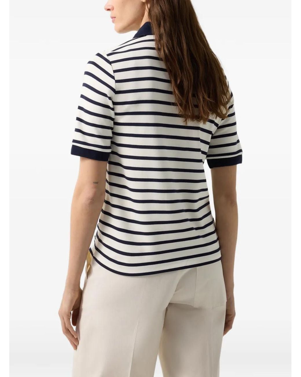 Bogner Blue Rea Striped Polo Shirt