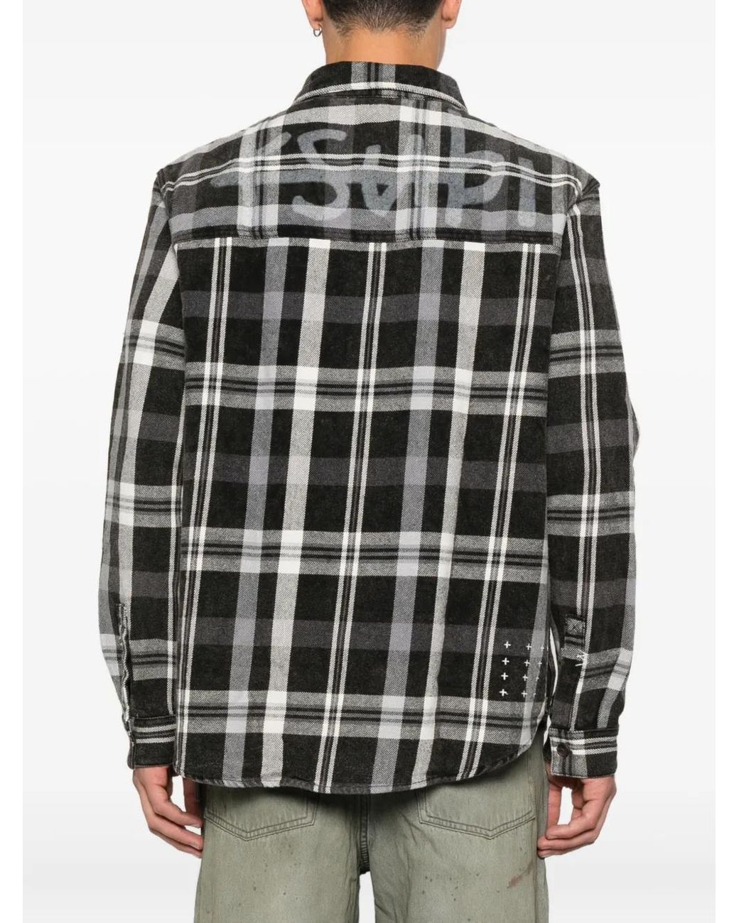 Ksubi Black Check-Pattern Shirt for men