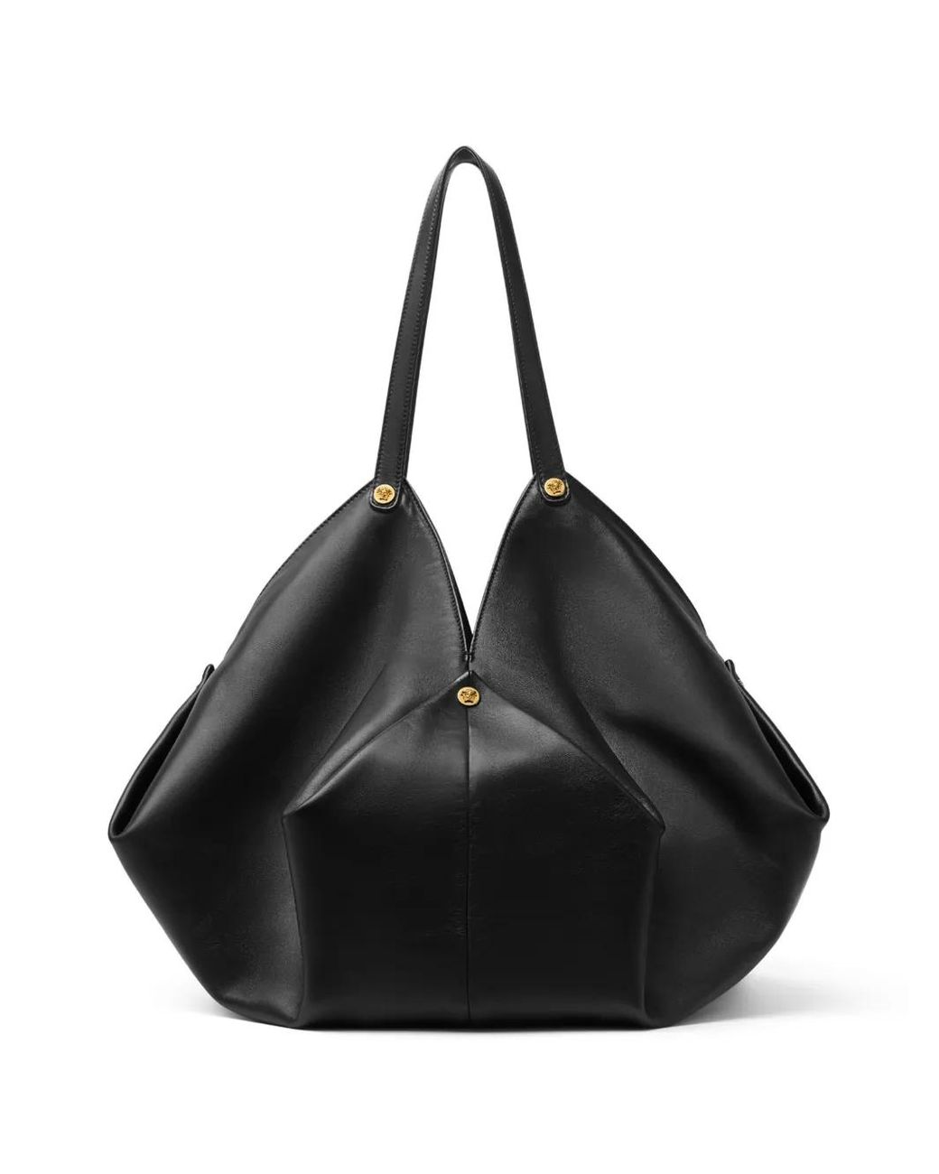 Versace Black Protea Large Nappa Shoulder Bag