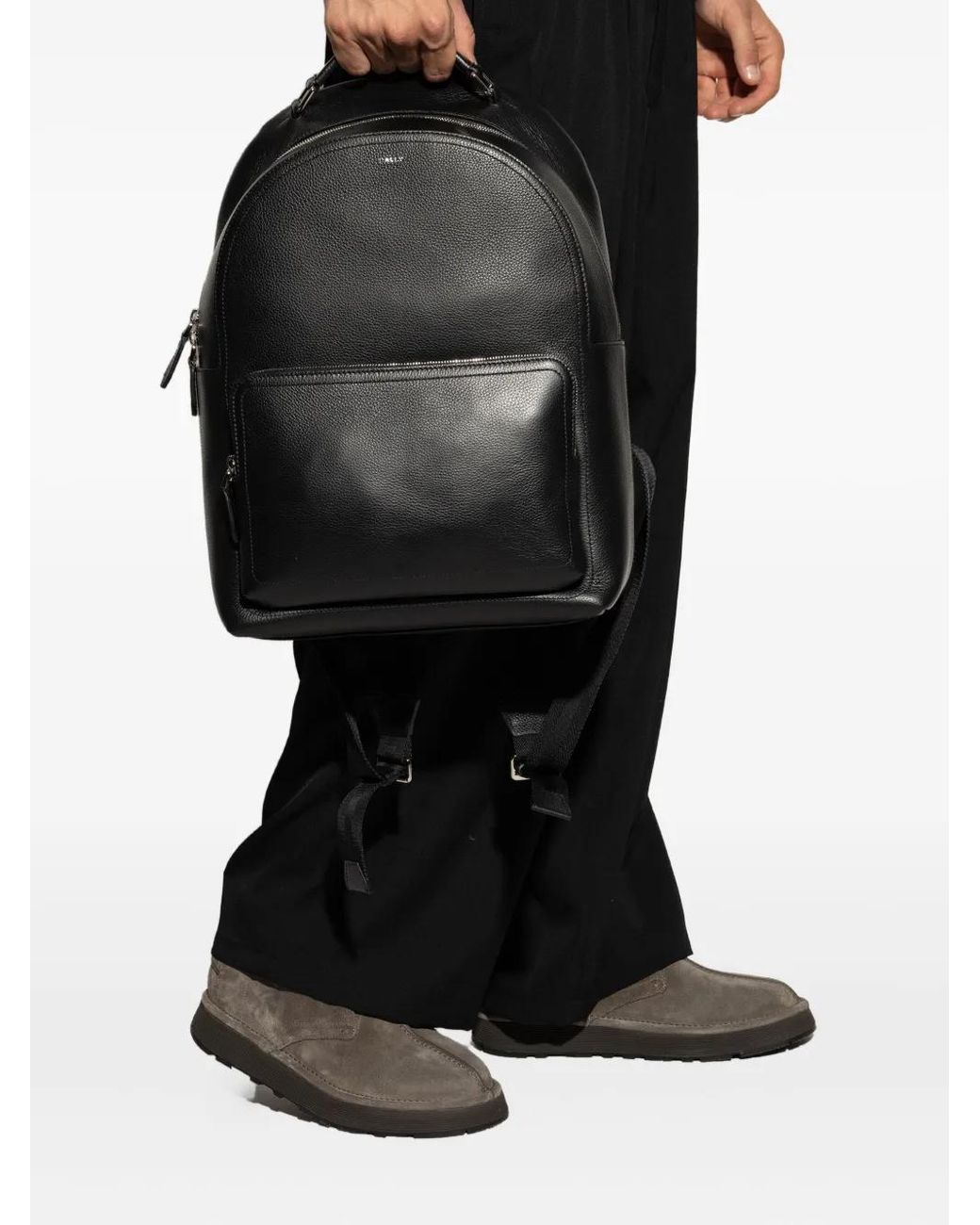 Bally Black Capitol Zip Backpack for men