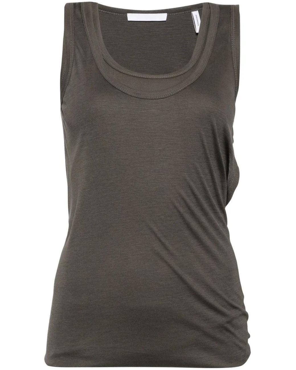 Helmut Lang Gray Scoop-Neck Tank Top