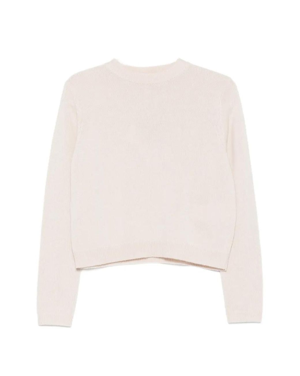 iBlues White Ribbed-Trim Sweater
