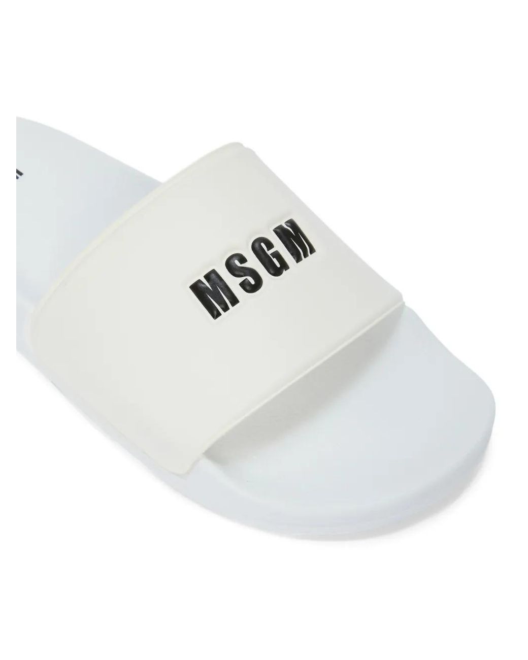 Claquettes À Logo Embossé MSGM pour homme en coloris White