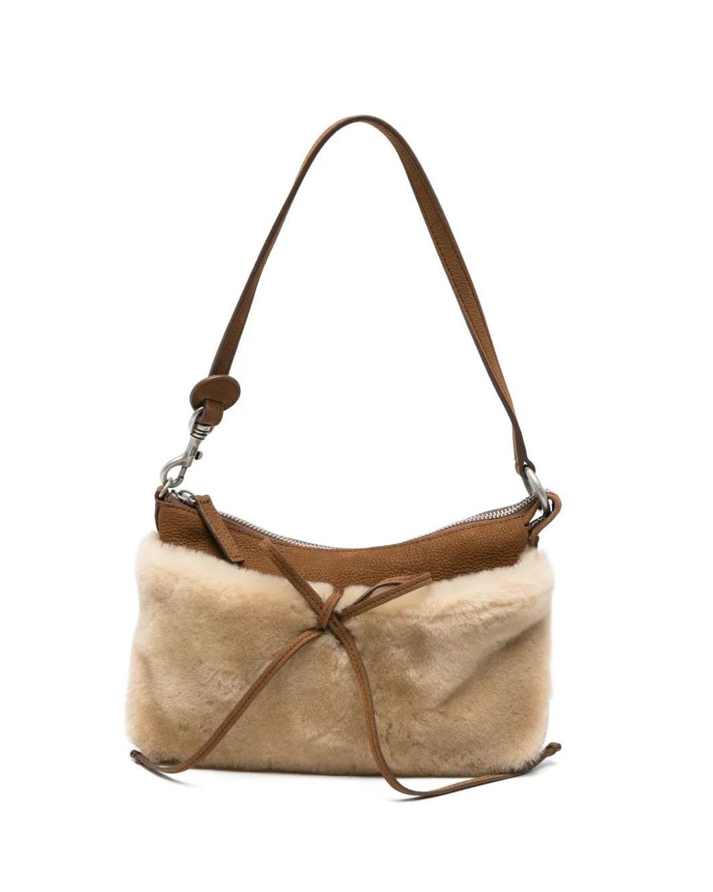 MARGE SHERWOOD Natural Ribbon Bow-Detail Shoulder Bag
