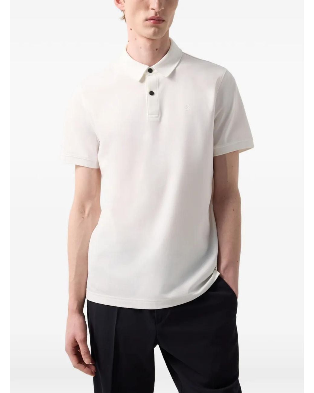 Bogner White Timo Logo-Print Polo Shirt for men